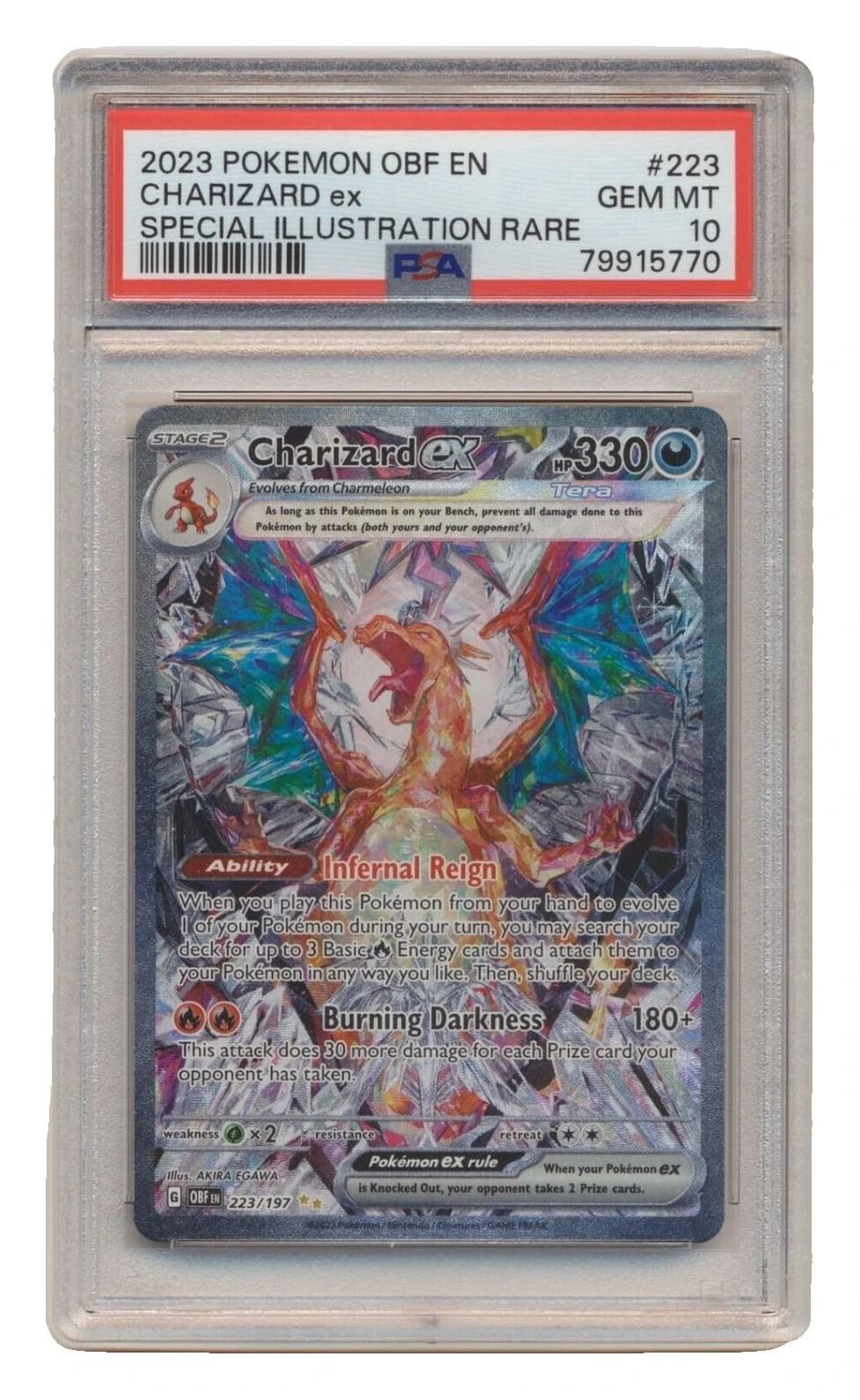 Contenido de Charizard ex — Obsidian Flames — PSA 10