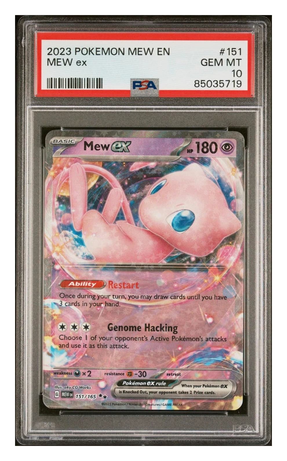 Contenido de Mew ex — 151 — PSA 10 — Español