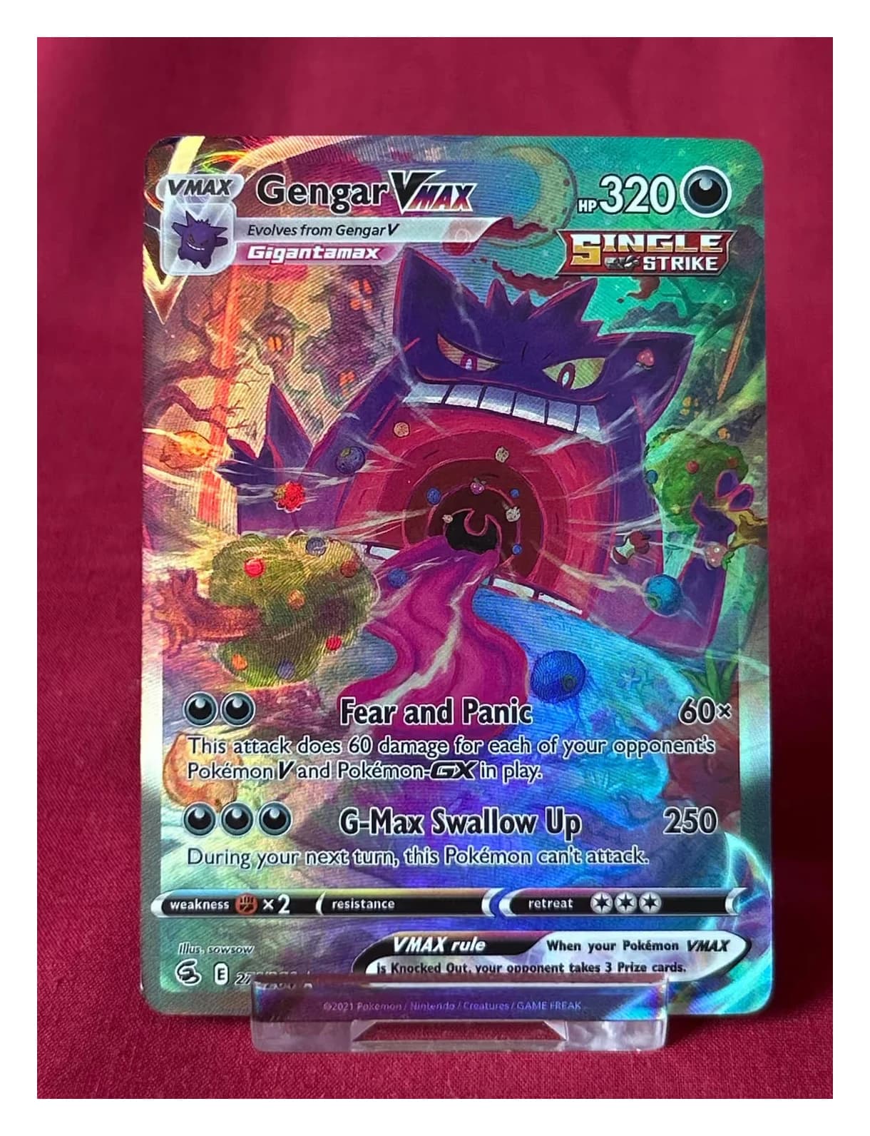 Contenido de Gengar VMAX — Fusion Strike — PSA 9 — Español