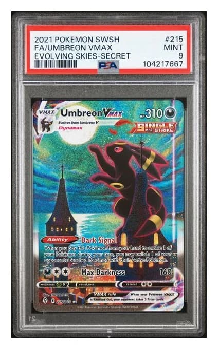 Contenido de Umbreon VMAX — Evolving Skies — PSA 9