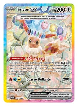 Contenido de Eevee — Prismatic Evolutions — Español