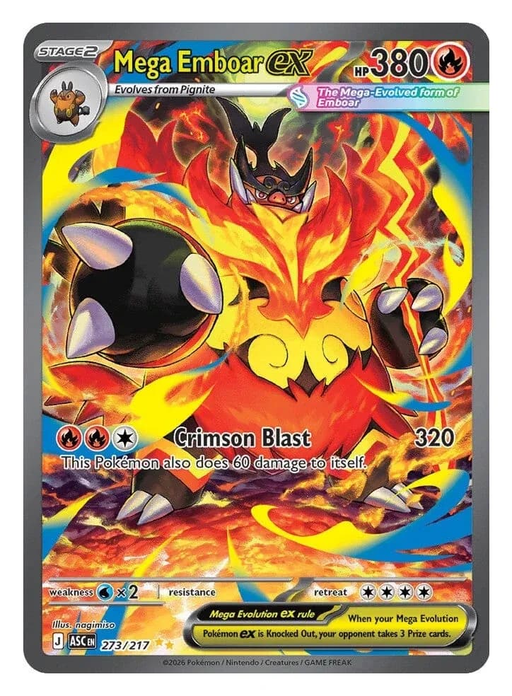 Contenido de Emboar ex — Ascended Heroes — Inglés